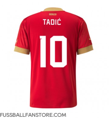 Serbien Dusan Tadic #10 Replik Heimtrikot WM 2022 Kurzarm